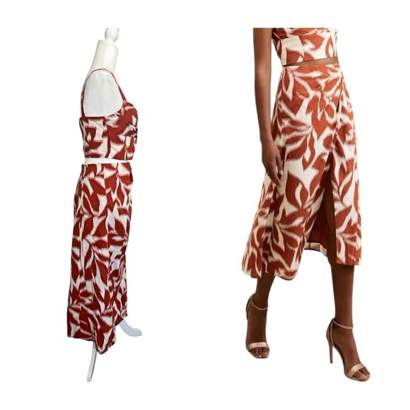 Banana Republic Matching Set – Crop Top (Size 2) & Tulip Midi Skirt (Size 4) - Picture 3 of 14